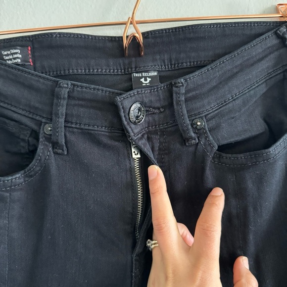 True Religion Jennie Curvy Skinny Jeans Black Diamond Size 29 - Picture 16 of 16